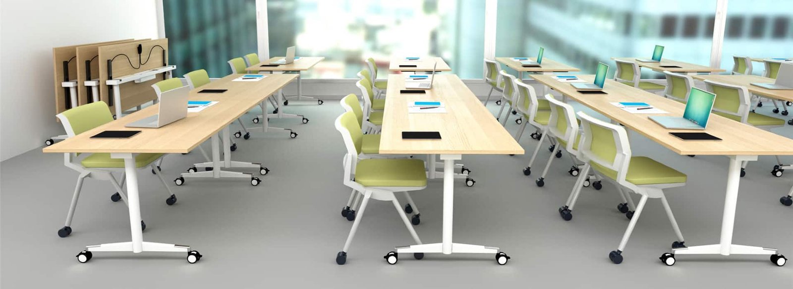 HoFF Flip Training Tables in Modern Class Room1