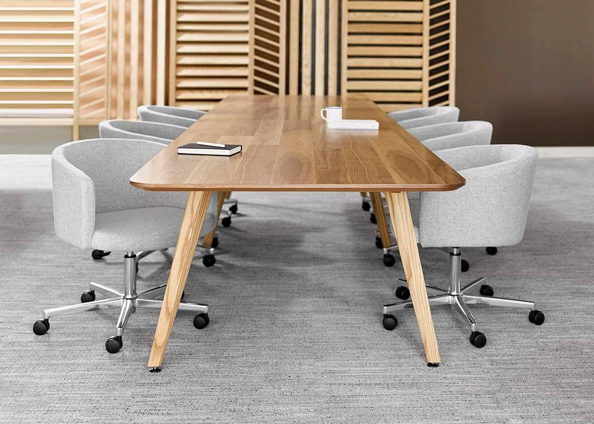 XF Wood Oak Rectangle meeting table