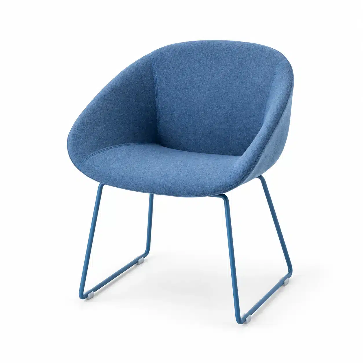 LaVista Tub Chair Lounge in Sky fabric, shown from the front at a three-quarter angle on a white studio background.