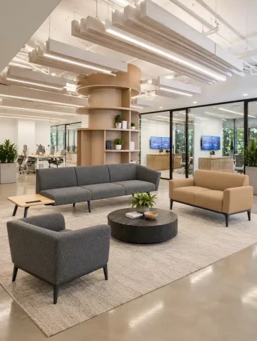 modern-office-lounge-charcoal-sofa-tan-lounge-xchange-design
